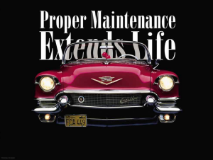 Proper Maintenance Extends Life Chiropractic poster