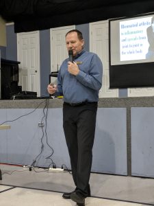 Dr. Ken Peever speaking on Arthritis in 2017 in Mississauga