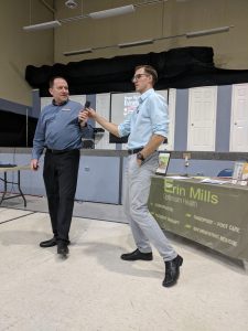 Dr. Ken Peever and Dr. Callum Peever speaking on Arthritis in 2017 in Mississauga