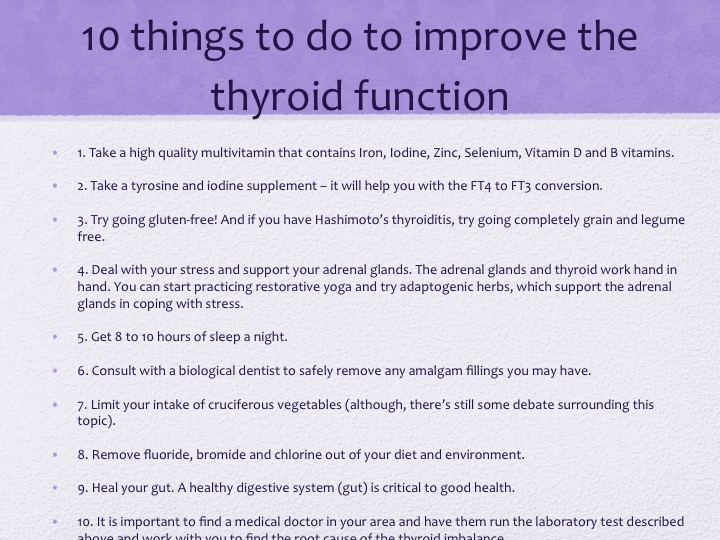10 things to do to improve the thyroid function slide