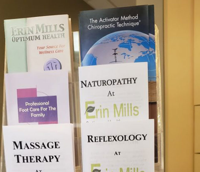 Erin Mills Optimum Health Resources: chiropractic, foot care, massage therapy, naturopathy, reflexology